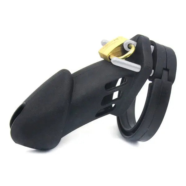 Cage de chasteté Silicone Bran 9 x 3cm Noire Cage de chasteté Silicone Bran 9 x 3cm Noire